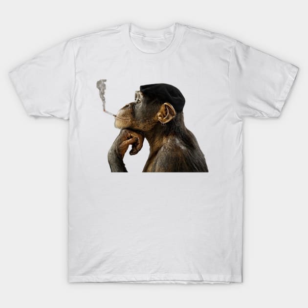 Cigarrete Smoking Monkey T-Shirt by Smoking Monkey